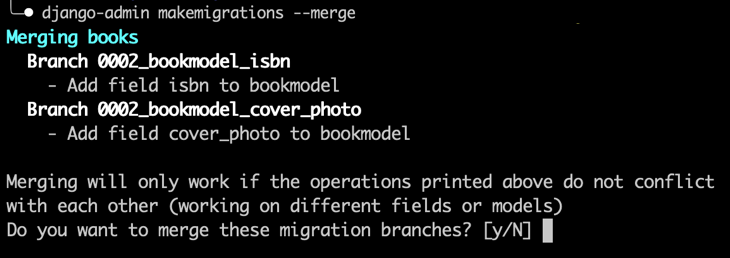 makemigrations --merge